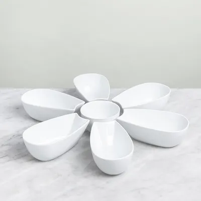 KSP Flora Porcelain Chip & Dip (White)