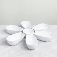 KSP Flora Porcelain Chip & Dip (White)