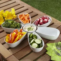 KSP Flora Porcelain Chip & Dip (White)