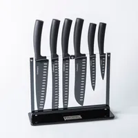 Cuisinart Classic Acrylic Knife Block Combo - Set of 7 (Black/Clear)