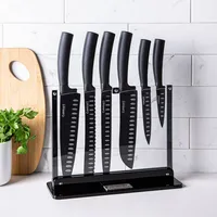 Cuisinart Classic Acrylic Knife Block Combo - Set of 7 (Black/Clear)