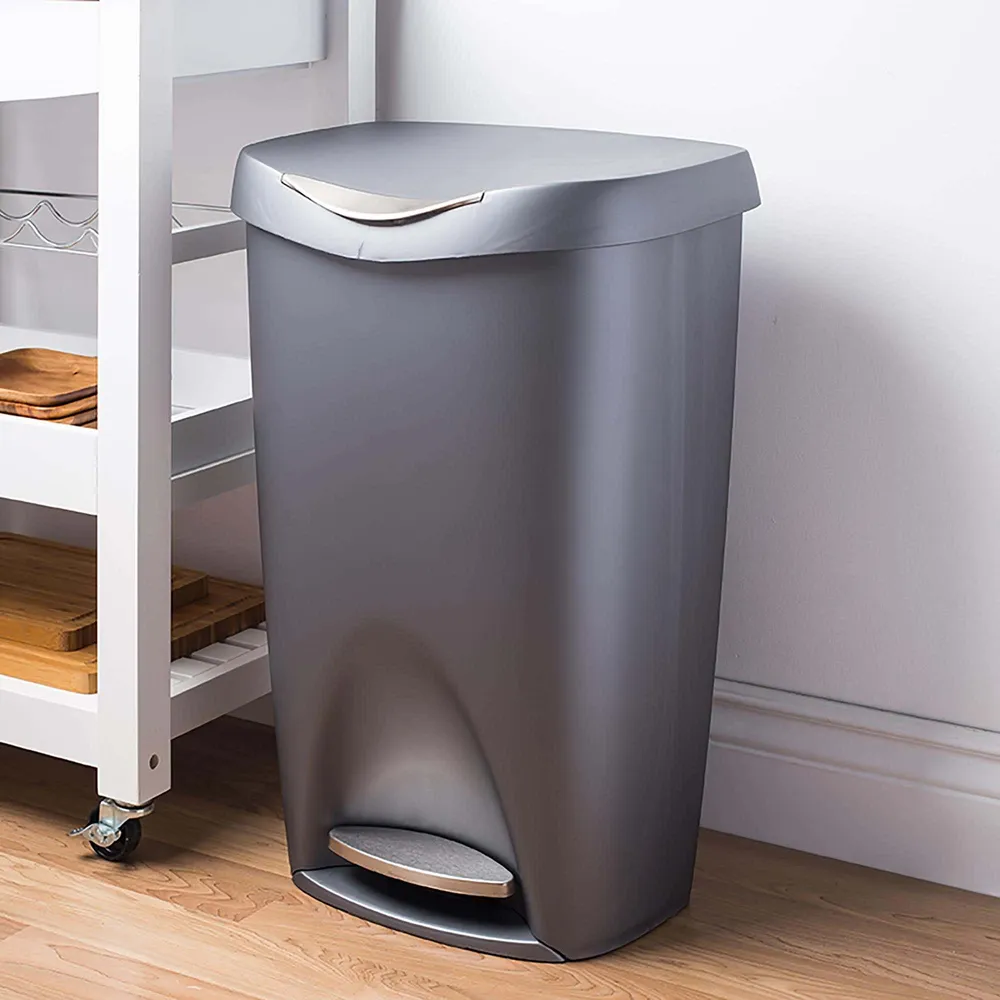 Umbra Brim Step Garbage/Recycling Can (Nickel)