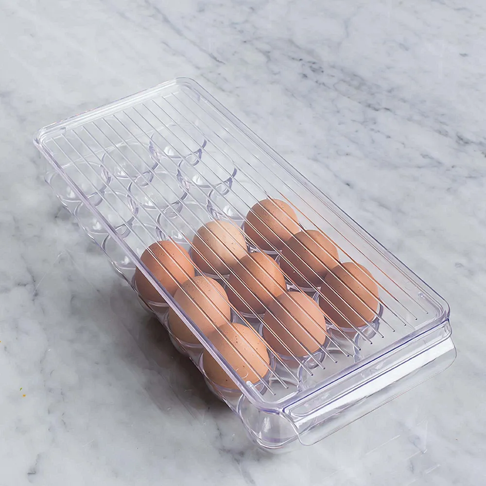 iDesign Linus '21-Egg Capacity' Fridge Binz Egg Holder 6x14.75x3"