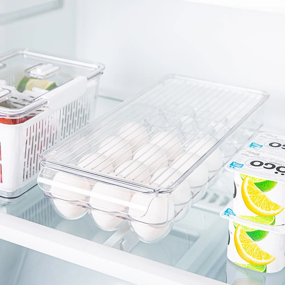 iDesign Linus '21-Egg Capacity' Fridge Binz Egg Holder 6x14.75x3"