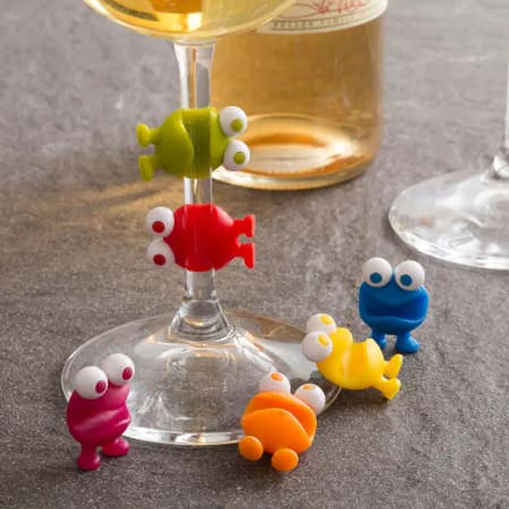 Joie Wine Watchers Silicone Wine Charm - Set of 6