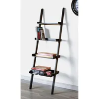 KSP Escala 4-Tier Wood Leaning Shelf (Black)