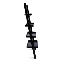 KSP Escala 4-Tier Wood Leaning Shelf (Black)