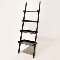 KSP Escala 4-Tier Wood Leaning Shelf (Black)