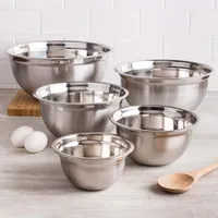 KSP Essential Mixing Bowl Deep - Set of 5 (Stainless Steel)