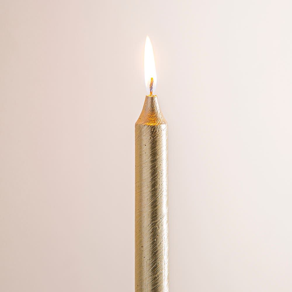 CTG Christmas Glitter Taper Candle (Gold)