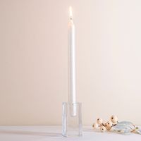 CTG Christmas Glitter Taper Candle (White)