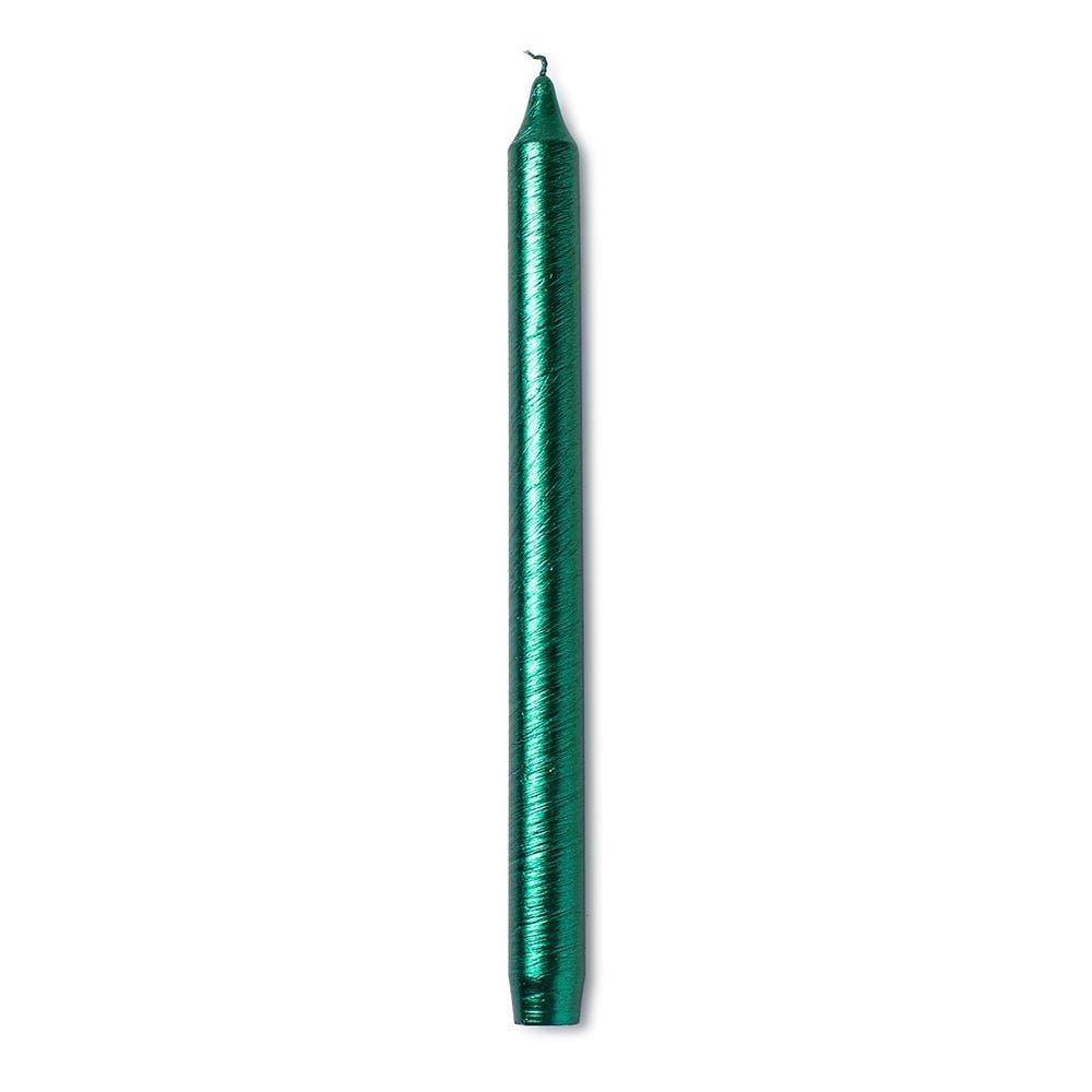 CTG Christmas Glitter Taper Candles 10" (Green)