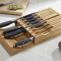 KSP Tidy Bamboo Drawer Knife Storage Tray (Natural)
