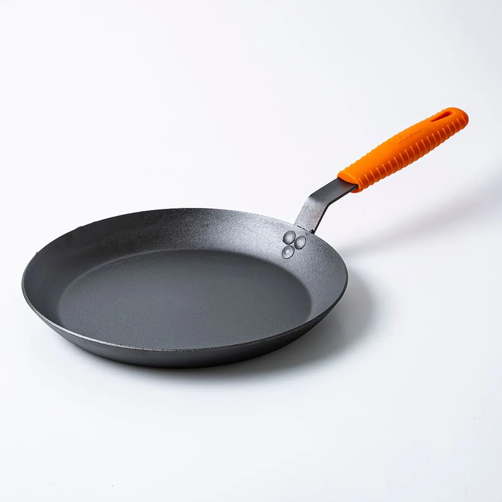 Lodge Seasoned Steel Cast Iron Skillet 12" Dia. (Black/Orange)