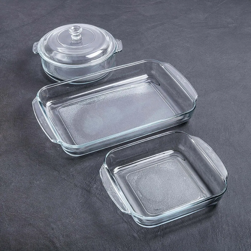 Libbey Baker's Basics Glass Bakeware Combo - Set of 4 (Clear)