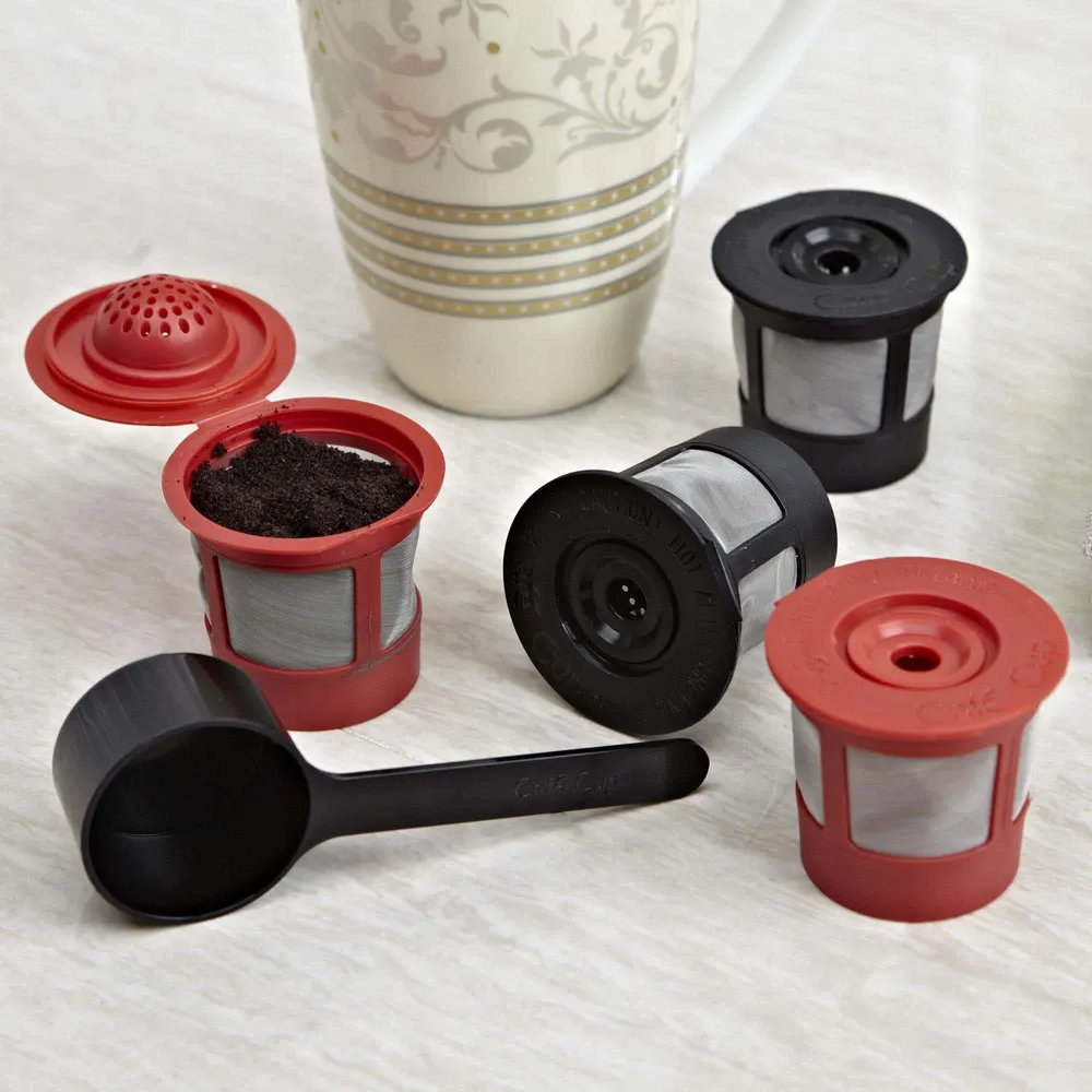 As Seen On Tv Cafe Cup K-Cup Reusable Filter with Scoop - Set of 5