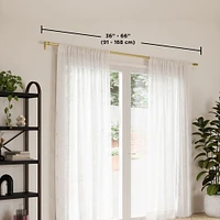 Umbra Extendable 'Cappa' Metal Curtain Rod 36-66" (Brass)