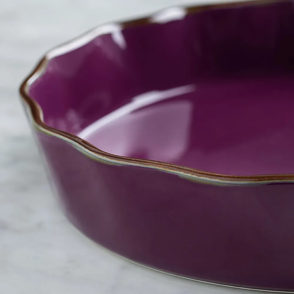 KSP Tuscana Fluted Pie Dish (Purple)