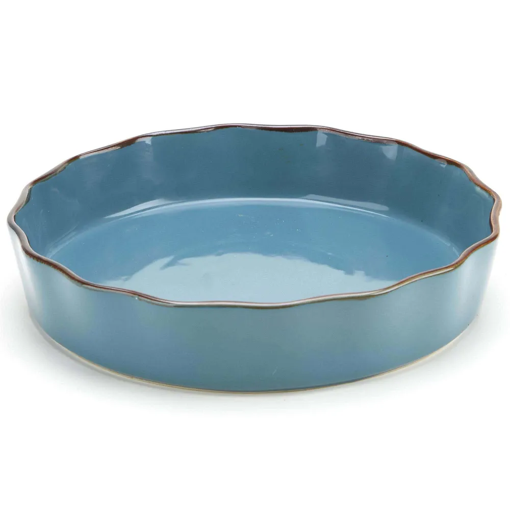 KSP Tuscana Fluted Pie Dish (Aqua)