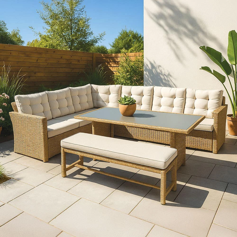 KSP Caban Outdoor Couch & Dining Table