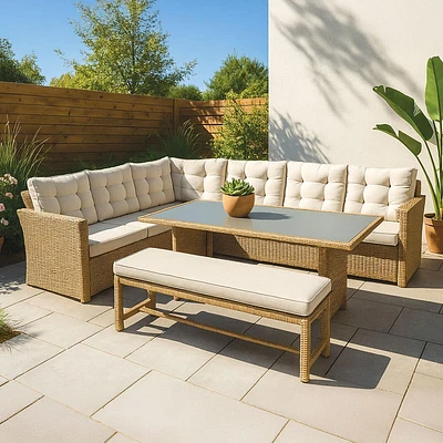 KSP Caban Outdoor Couch & Dining Table