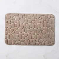 Harman Embossed Stone Memory Foam Bathmat 20x32" (Taupe)