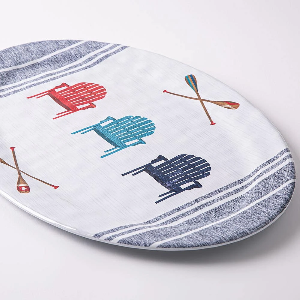 KSP Lakeside Melamine Oval Platter 20x14" (Navy)