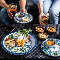 KSP Madrid Melamine Mini Bowls with Tray - Set of 5 (Blue/Green)