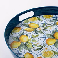 KSP Positano Melamine Round Serving Tray 15" Dia.(Multi Colour)