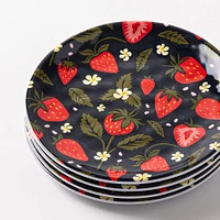 KSP Nibble 'Strawberry' Melamine Tidbit Plate - Set of 4 (Red)