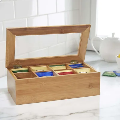 KSP Chi Bamboo Tea Box 8 Compartments (Natural)