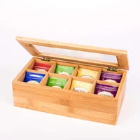 KSP Chi Bamboo Tea Box 8 Compartments (Natural)