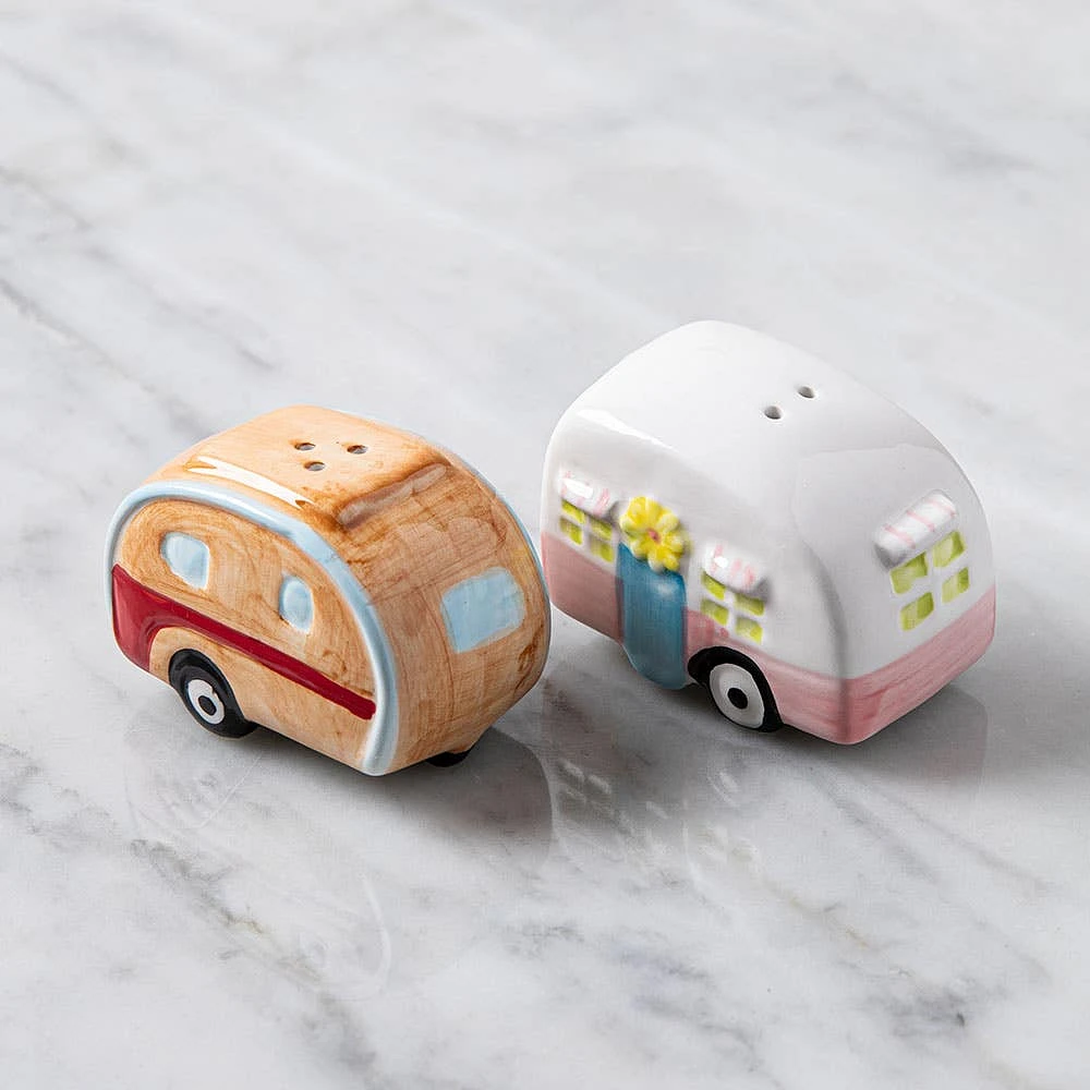 Luciano Fun Times 'Camper' Dolomite Salt & Pepper Shaker - Set of 2