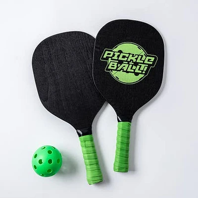 Summer Zone Games & Stuff Pickle Ball Set - Set of 3 (Black/Green)