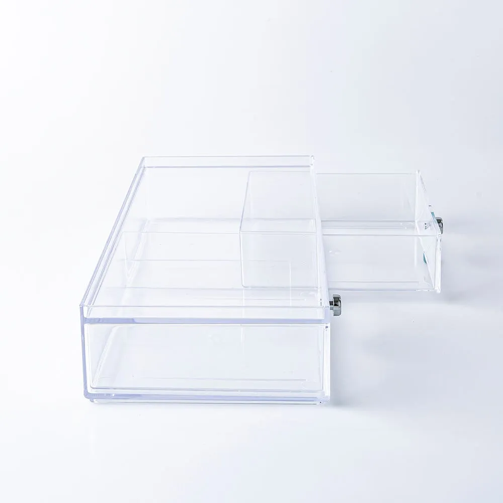 iDesign Clarity 2-Drawer Wide Organizer