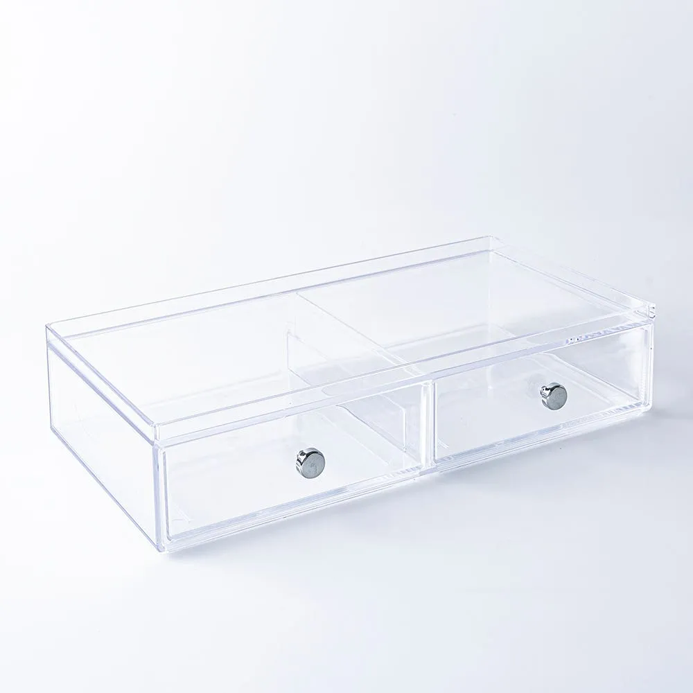 iDesign Clarity 2-Drawer Wide Organizer