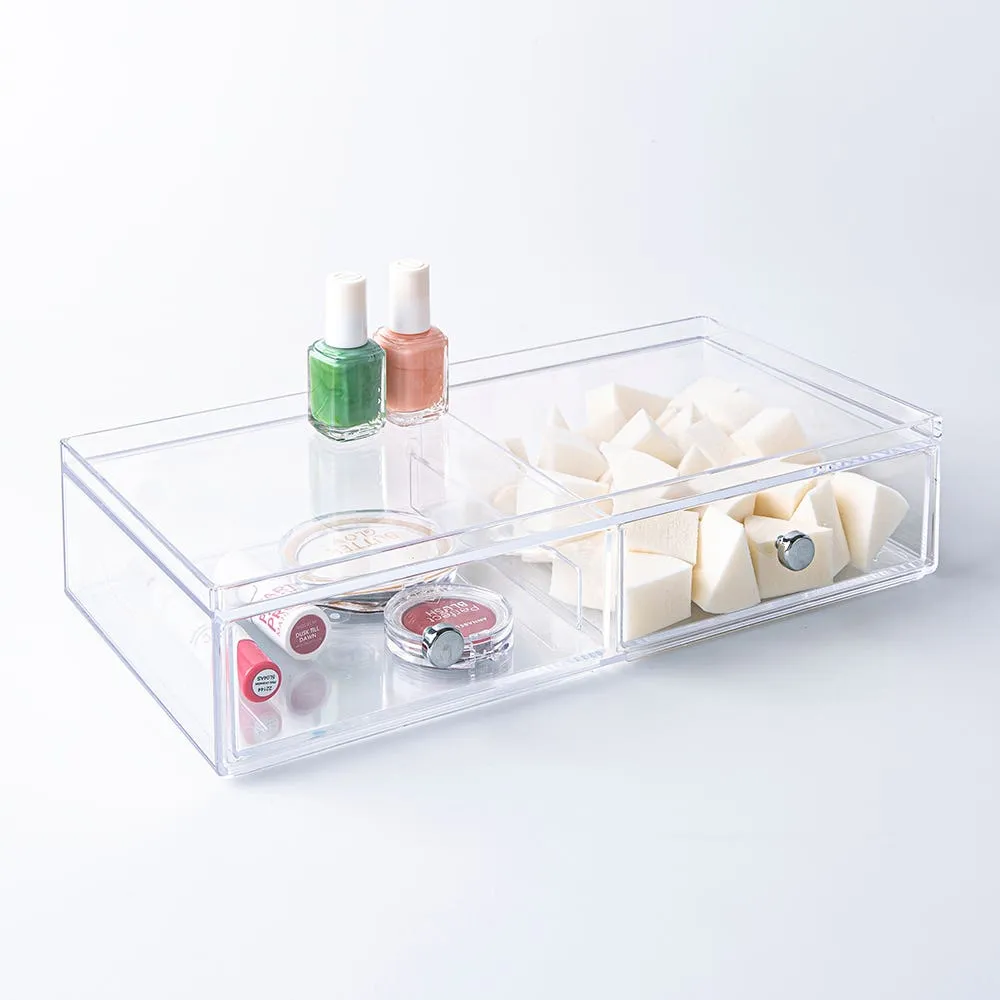 iDesign Clarity 2-Drawer Wide Organizer