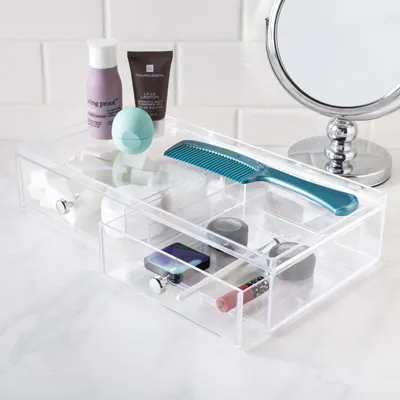 iDesign Clarity 2-Drawer Wide Organizer