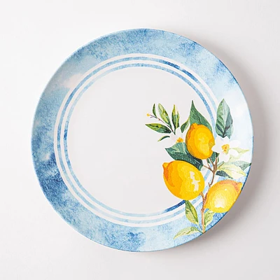 KSP Positano Melamine Dinner Plate 10.5" Dia. (Yellow/Blue)