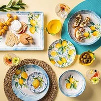 KSP Positano Melamine Dinner Plate 10.5" Dia. (Yellow/Blue)