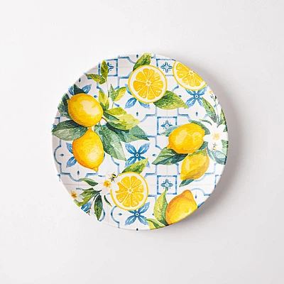 KSP Positano Melamine Side Plate 8" Dia. (Yellow/Blue)