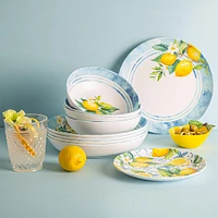 KSP Positano Melamine Side Plate 8" Dia. (Yellow/Blue)