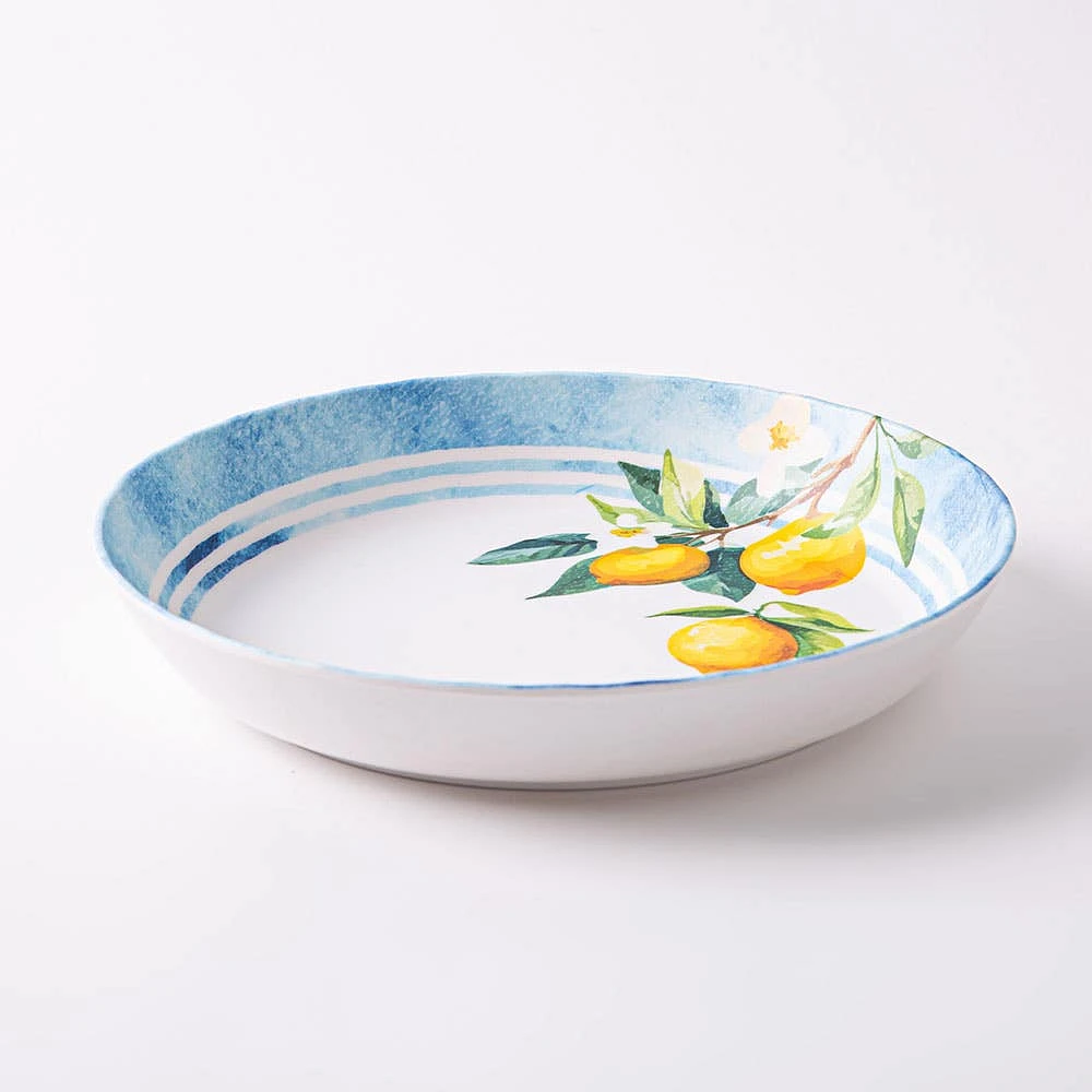 KSP Positano Melamine Low Bowl 10" Dia. (Yellow/Blue)