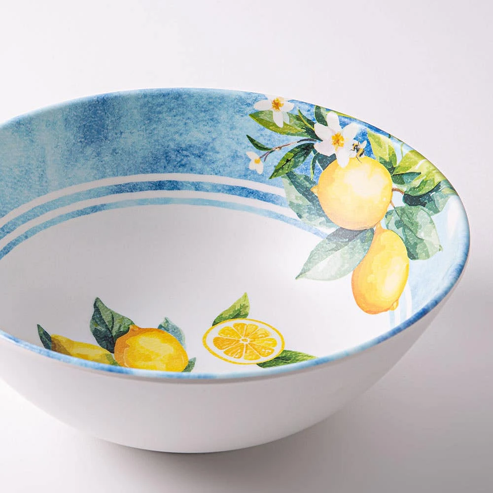 KSP Positano Melamine Serving Bowl 11" Dia.(Yellow/Blue)