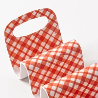 KSP Picnic Taco Holder with Handle 10x3x3.5" (Red/White)