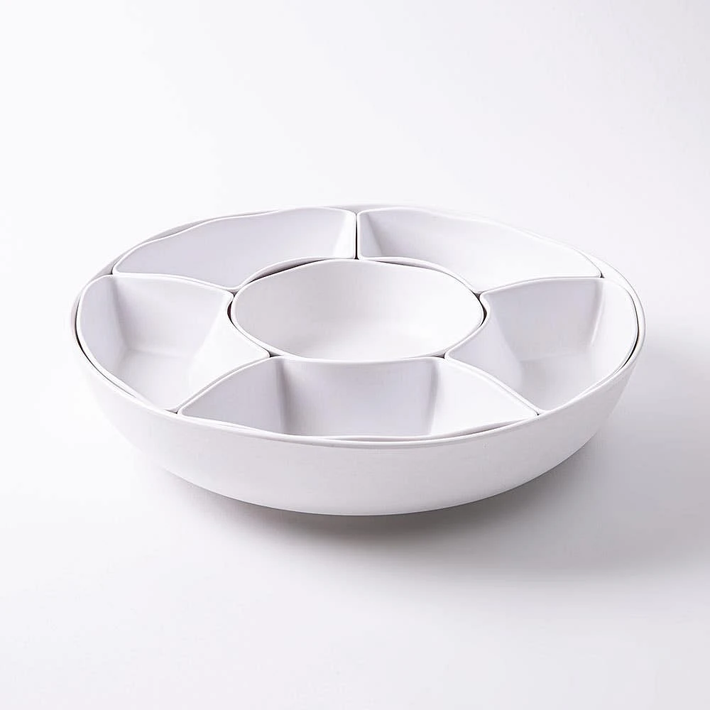 KSP Spin Melamine Lazy Susan - Set of 7 15" Dia. (White)