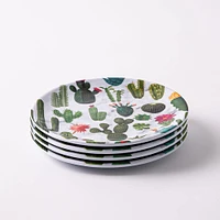 KSP Nibble 'Cactus' Melamine Tidbit Plate - S/4 6" Dia. (Multi Colour)