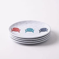 KSP Nibble 'Lakeside' Melamine Tidbit Plate - S/4 - 6" Dia. (Navy)