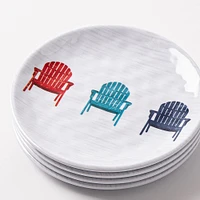 KSP Nibble 'Lakeside' Melamine Tidbit Plate - S/4 - 6" Dia. (Navy)