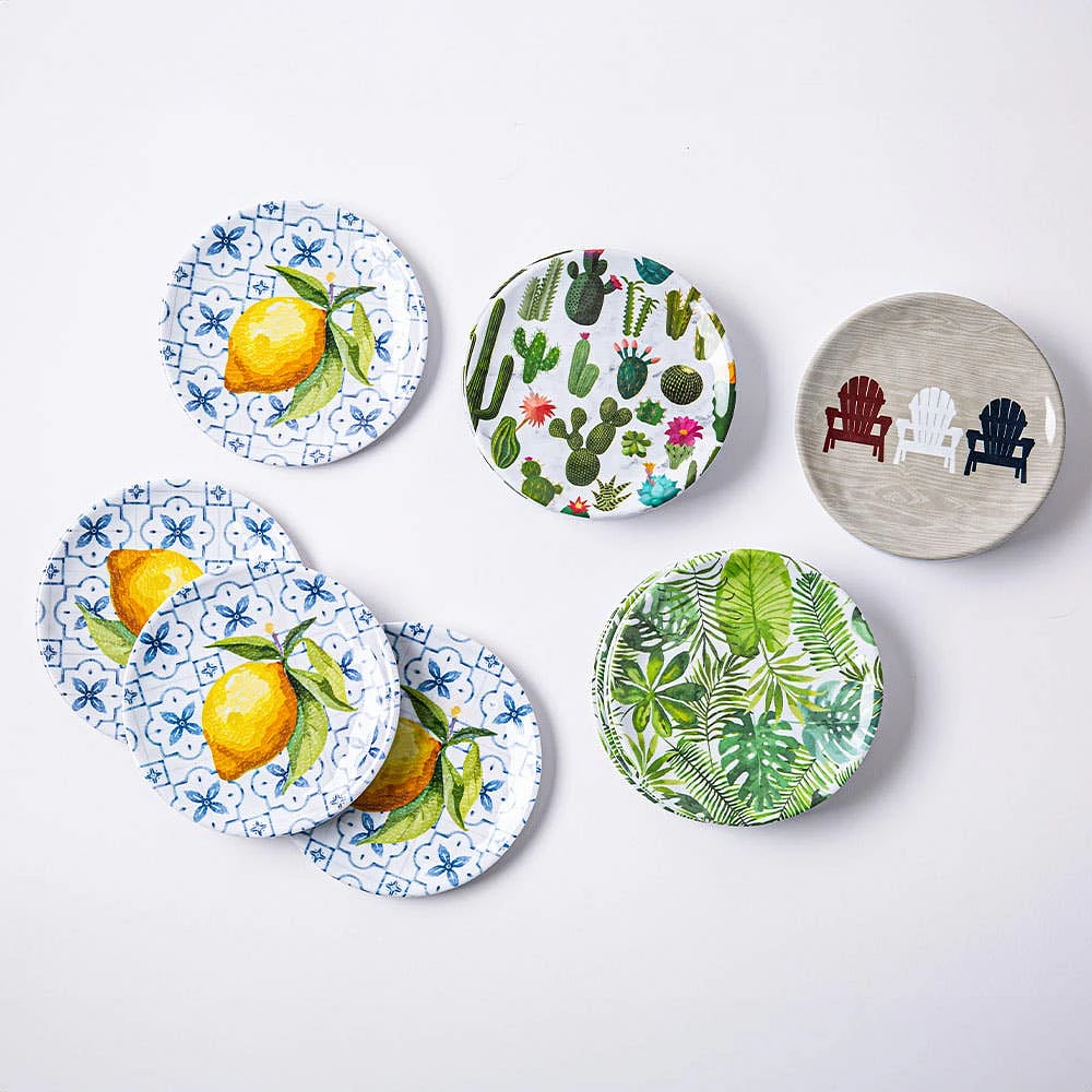 KSP Nibble 'Lakeside' Melamine Tidbit Plate - S/4 - 6" Dia. (Navy)